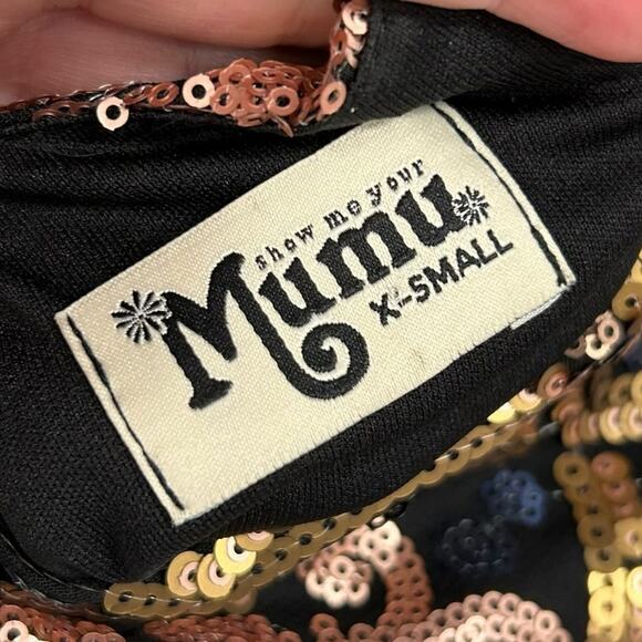 Show Me Your Mumu Magic Medallion Sequin Short Sleeve Tallulah Dress Womens XS - Picture 3 of 5